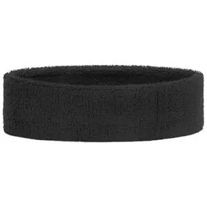 Basic zweetband zwart hoofd