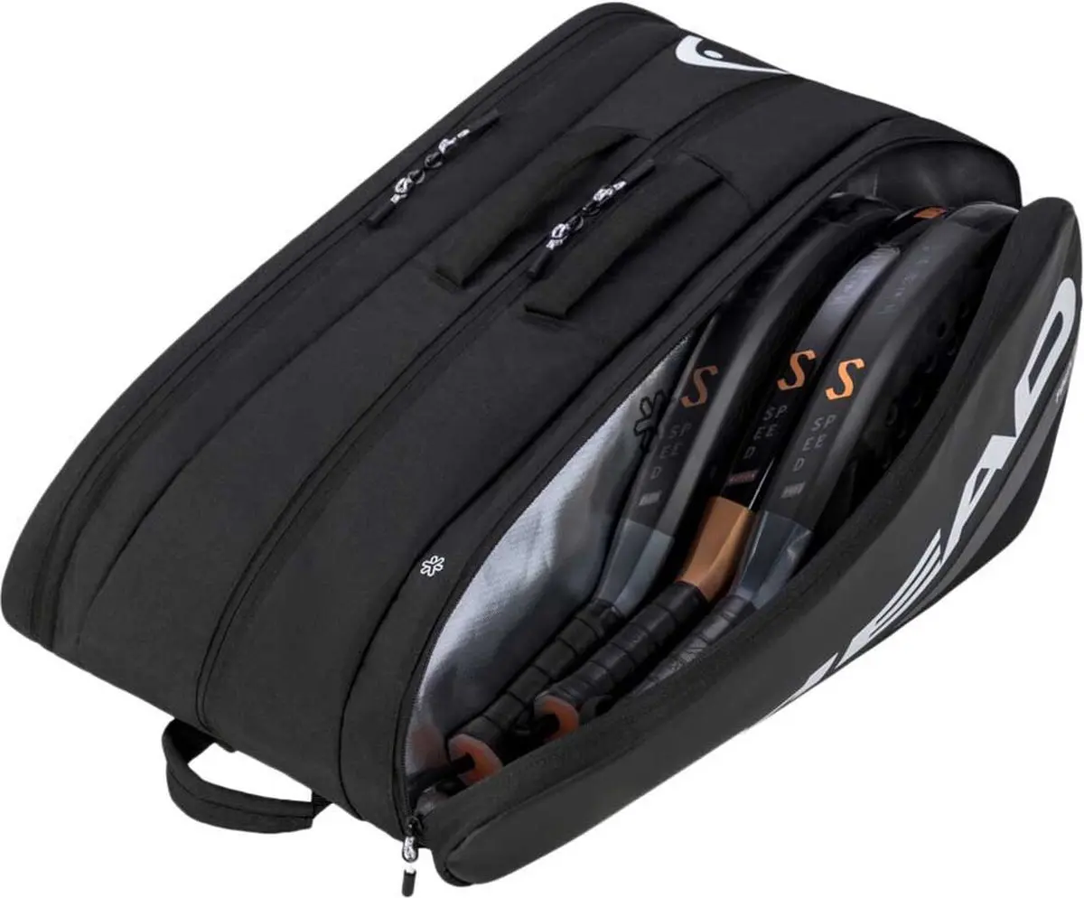 HEAD Team Tour L Padel Racketbag zwart - Afbeelding 4